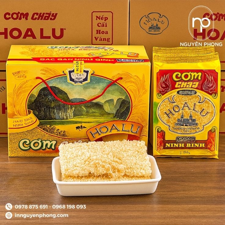 Mẫu hộp đựng cơm cháy có quai cầm